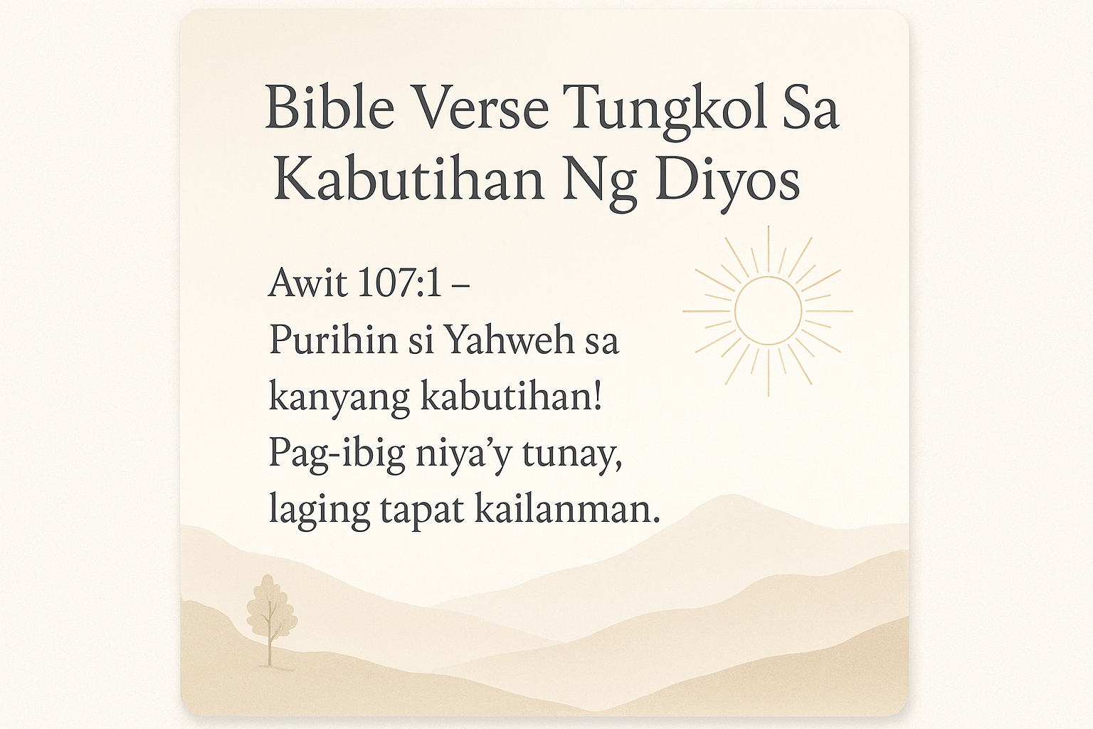 Bible Verse Tungkol Sa Kabutihan Ng Diyos