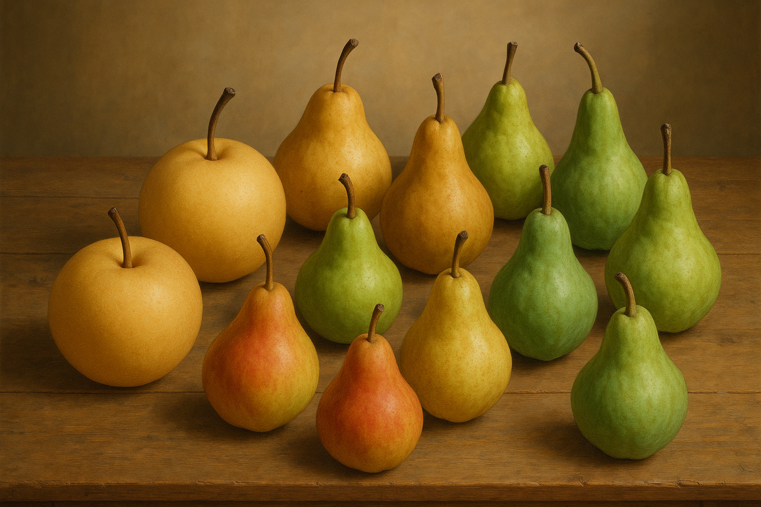 다양한 배 품종들