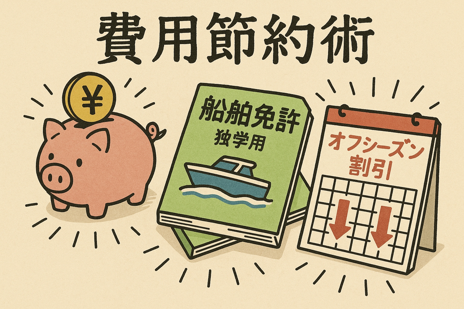 小型船舶免許2級の費用を抑えるコツ