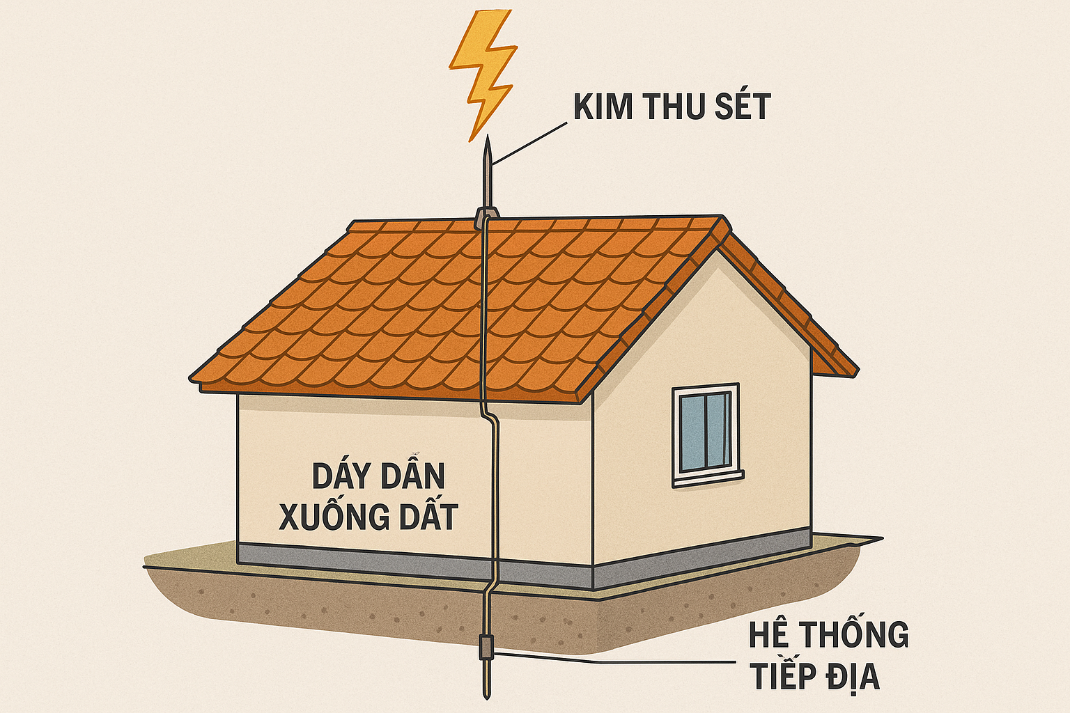 Hệ thống kim thu sét chống sét đánh