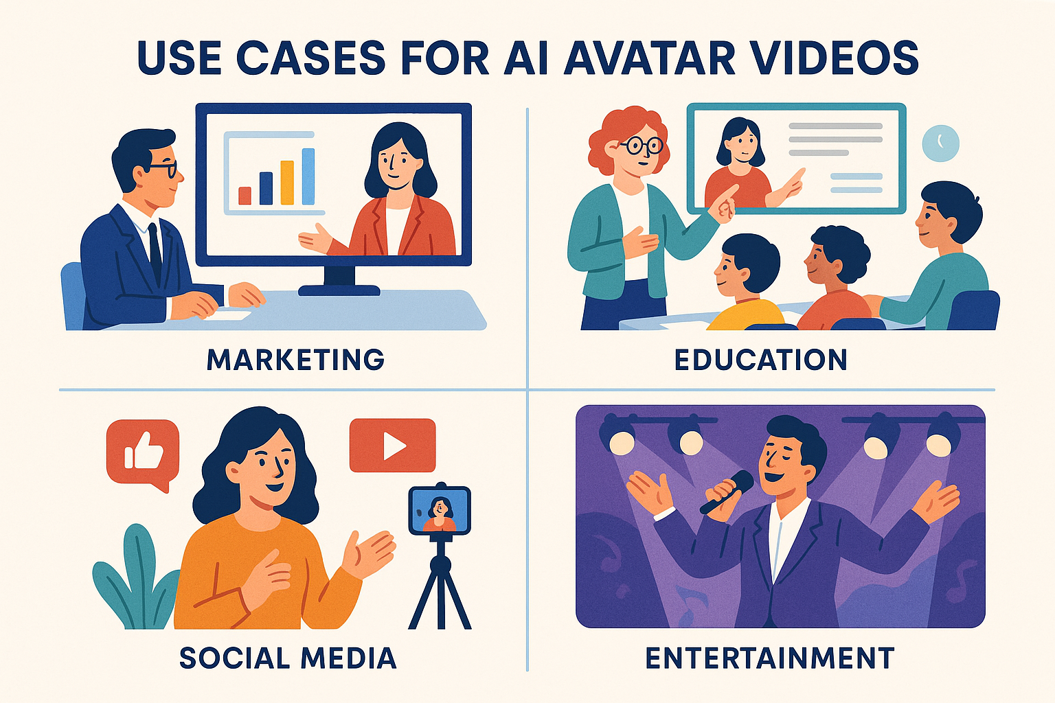 Avatar IV活用事例インフォグラフィック