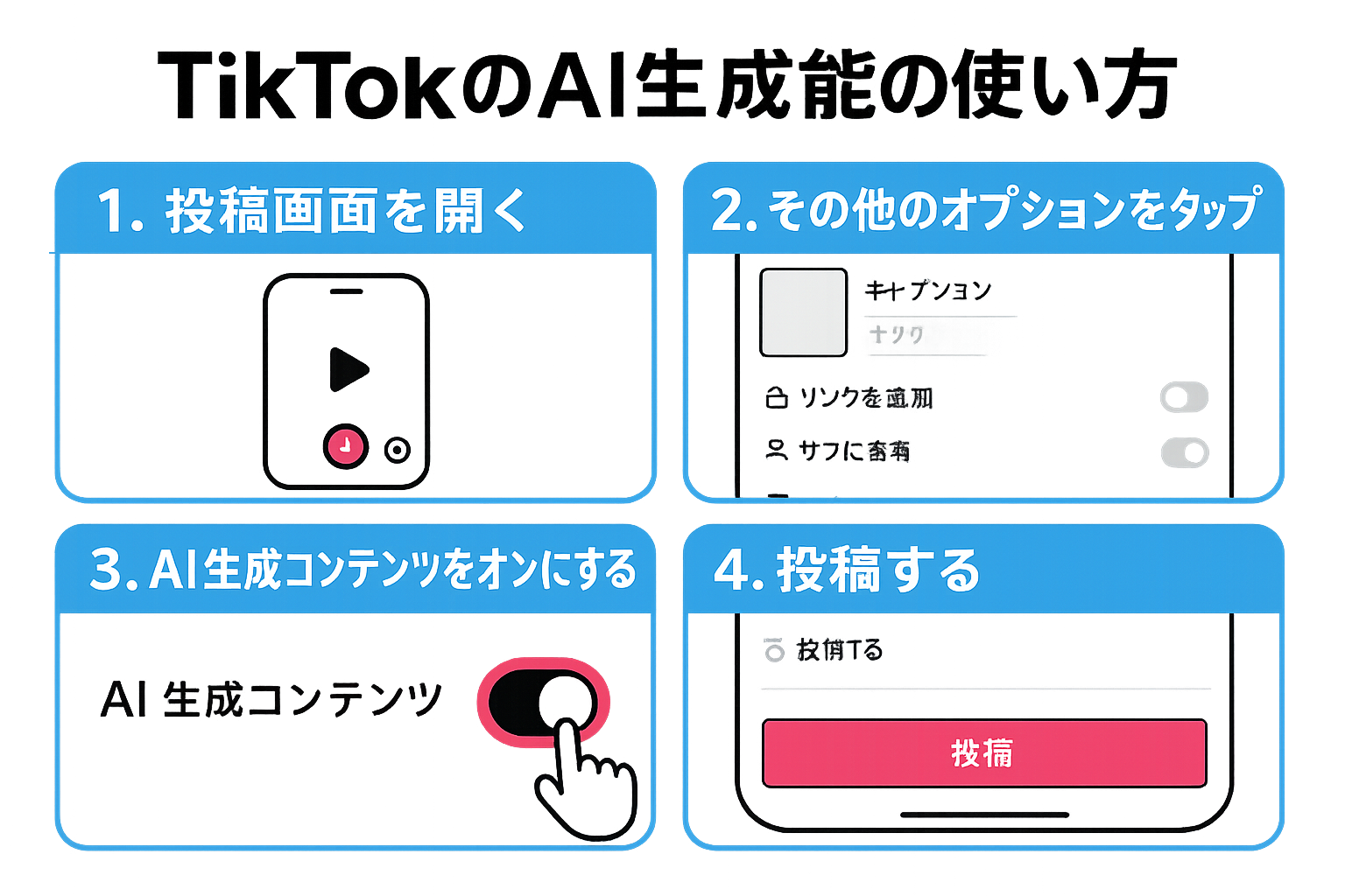 TikTokのAI生成機能の使い方