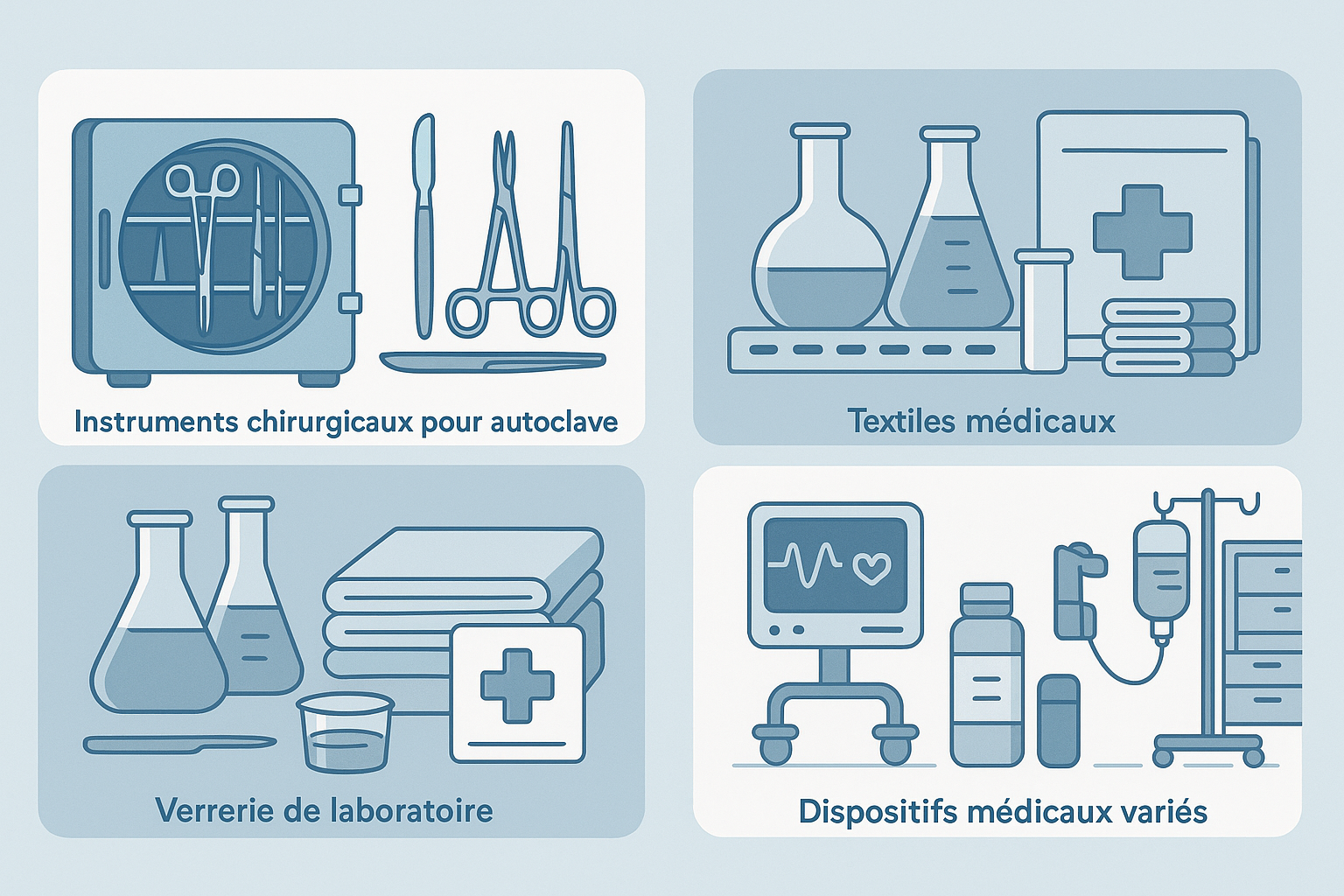 APPLICATIONS SPÉCIALISÉES DES DEUX MÉTHODES DE STÉRILISATION