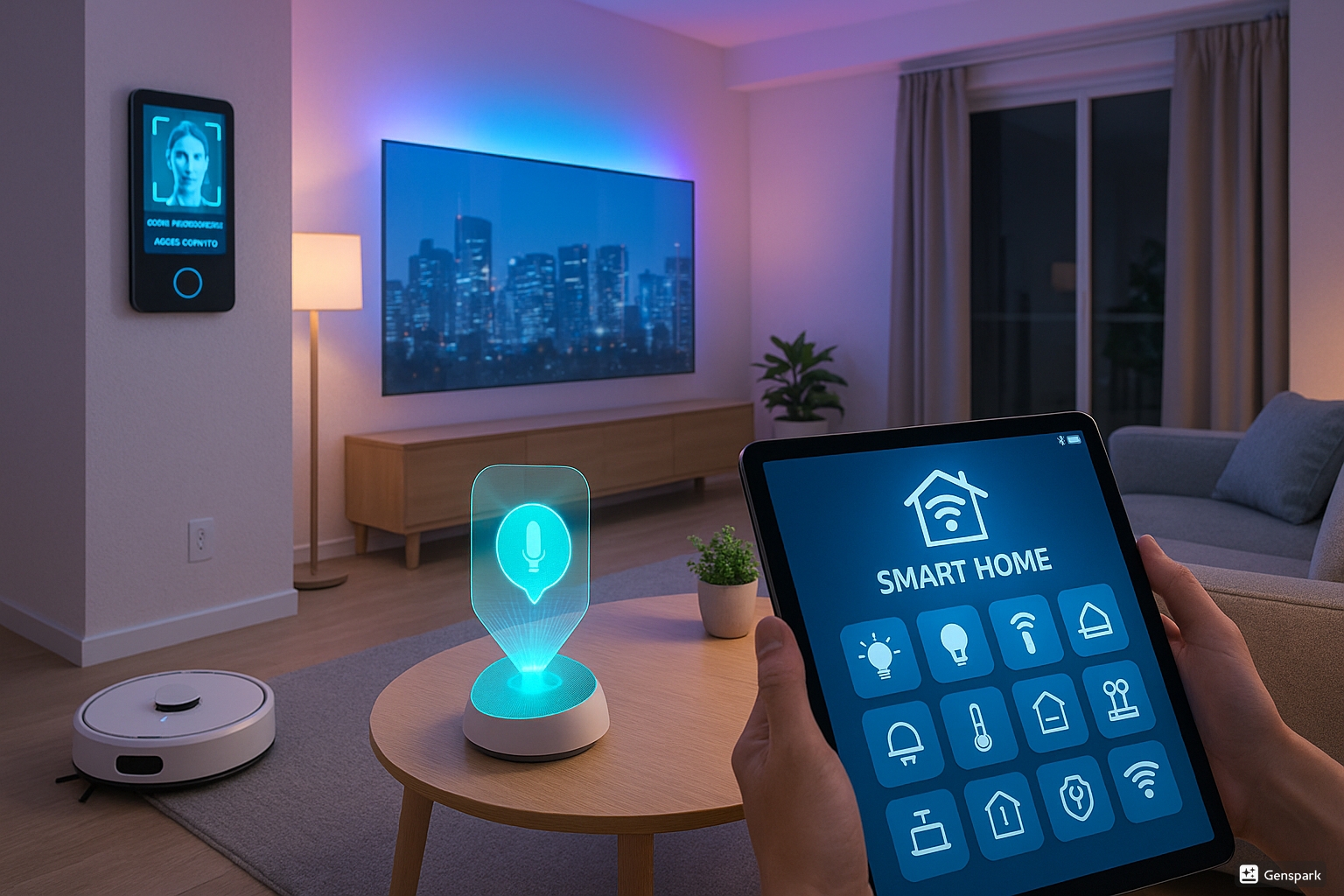 Hogar inteligente con dispositivos avanzados