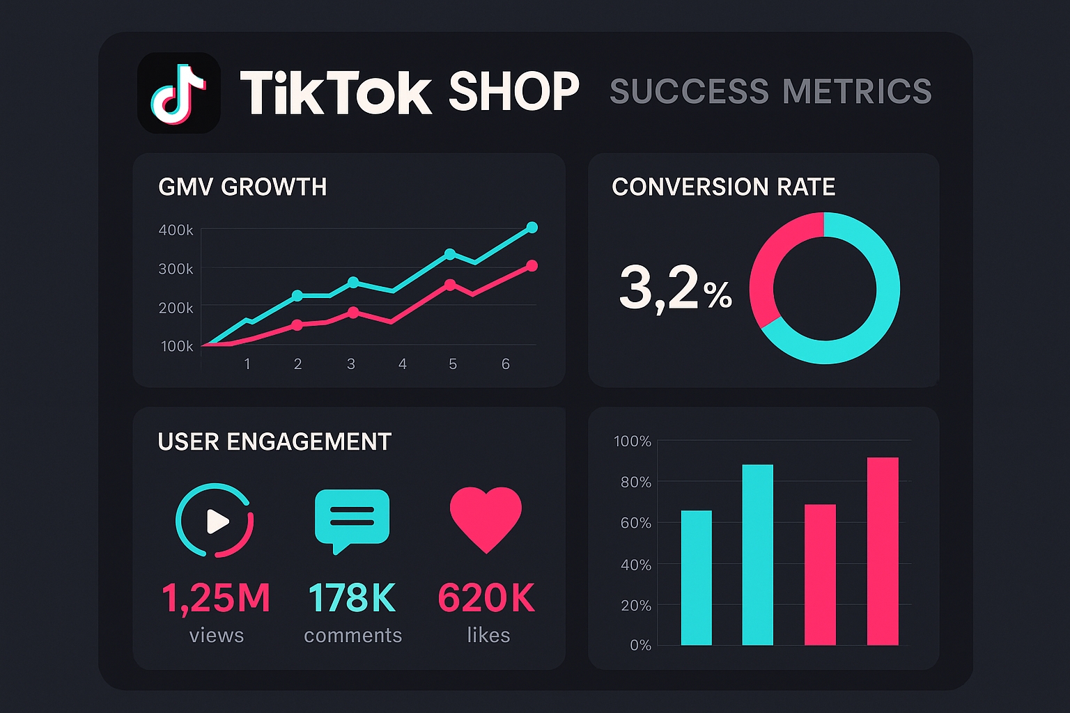 TikTok Shop成功指標ダッシュボード