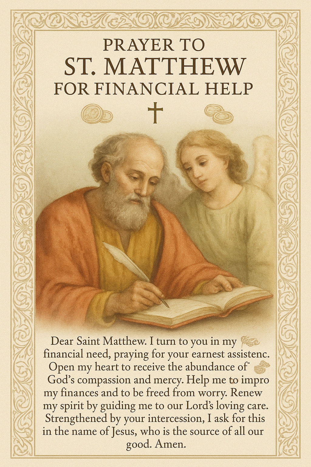 Prayer to St. Matthew for Financial Help