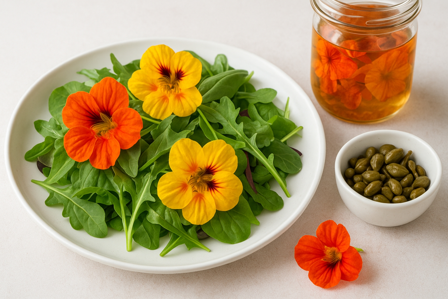 Préparations culinaires à base de capucines