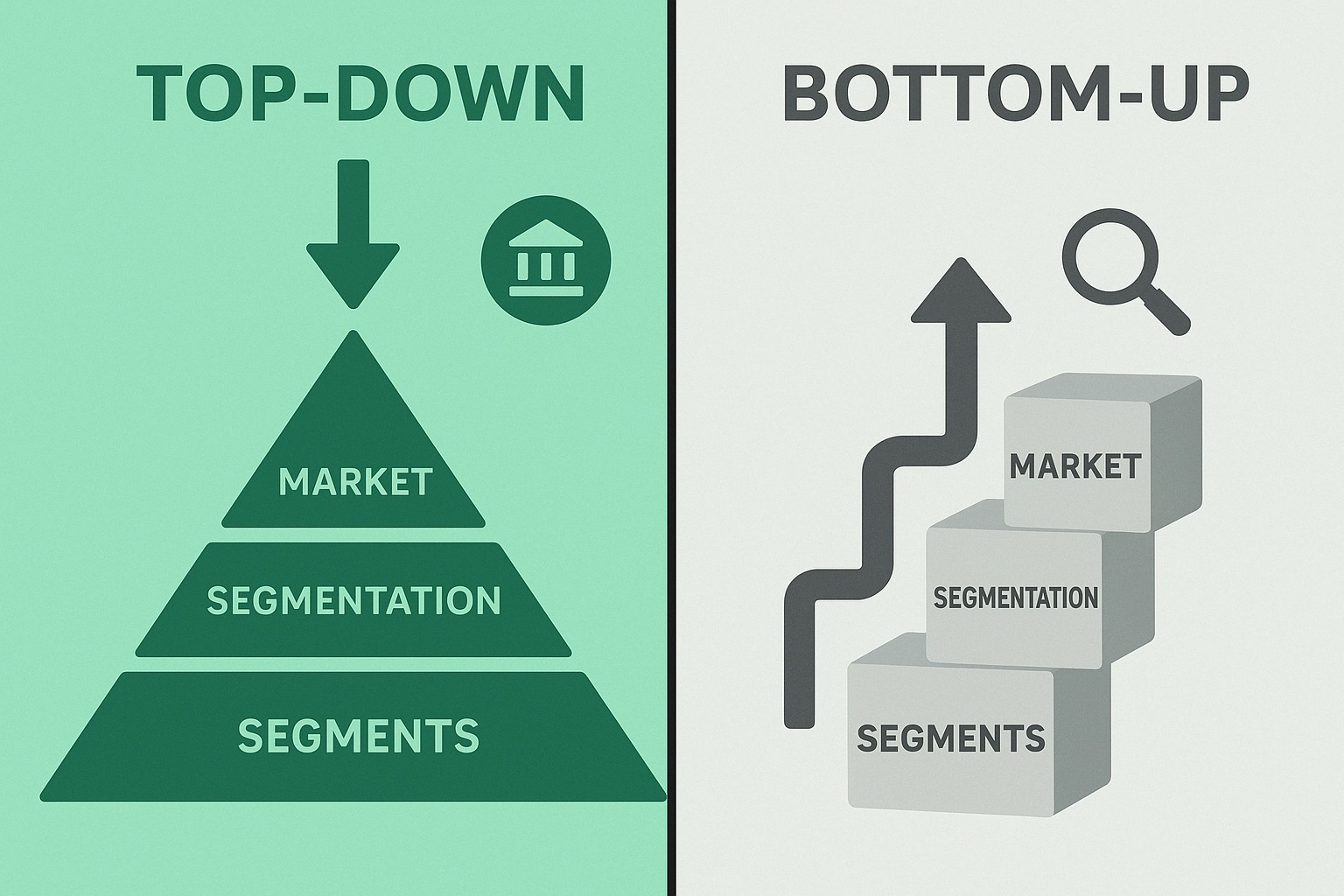 Comparaison Top-down vs Bottom-up