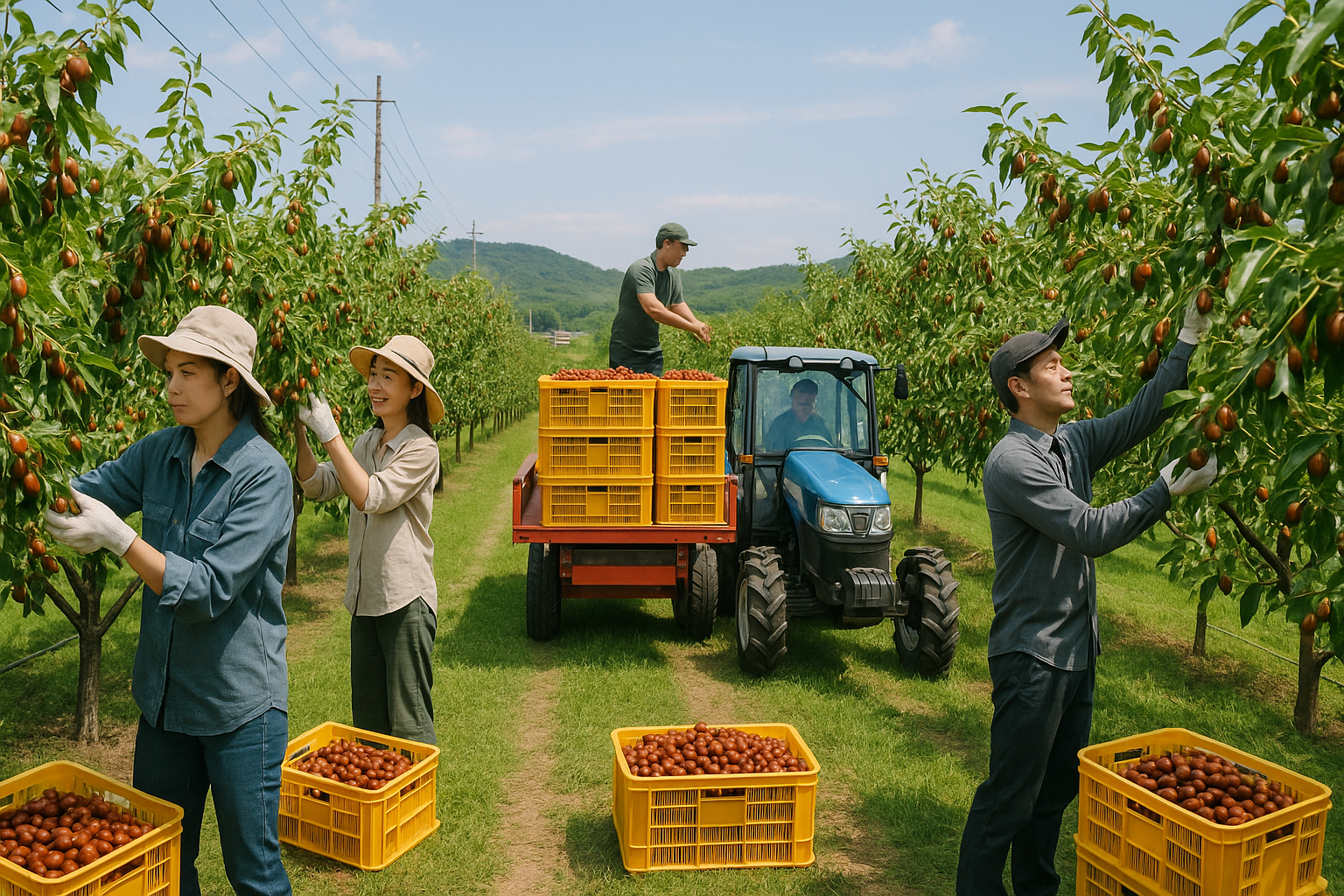 현대적인 대추 재배 농장
