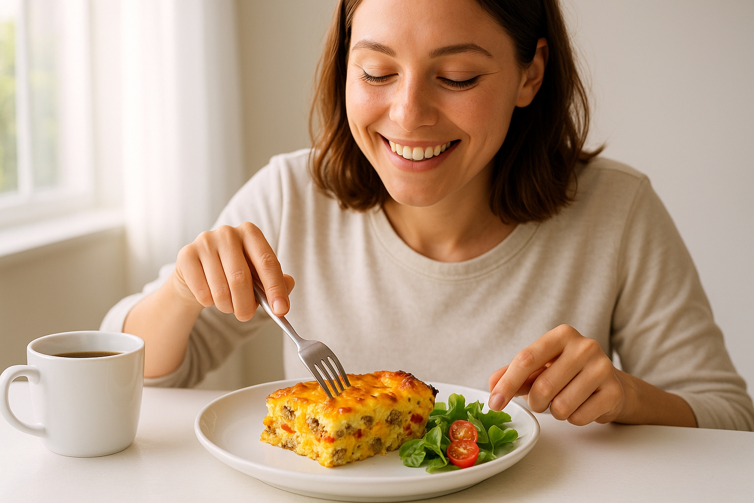 Enjoying Keto Breakfast Casserole