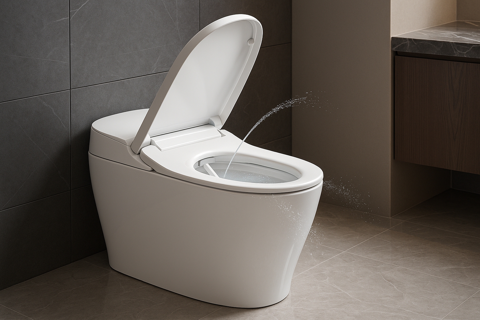 Self-Cleaning Feature of BRAVAT Smart Toilet