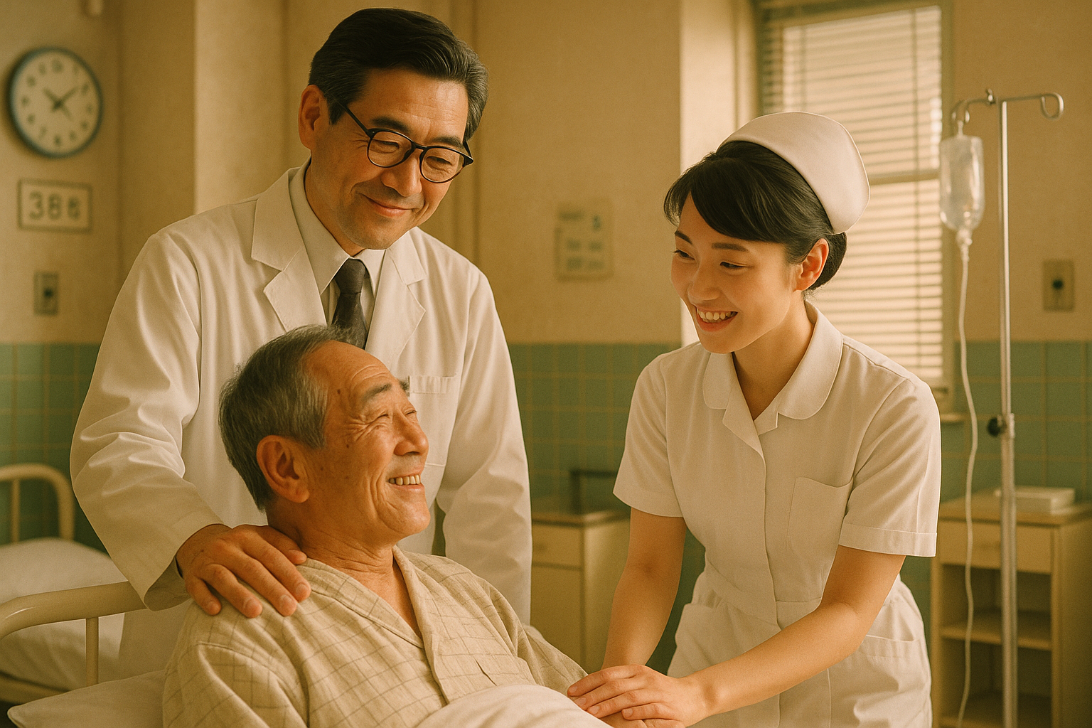 昭和レトロな病院で働く医師と看護師の夫婦