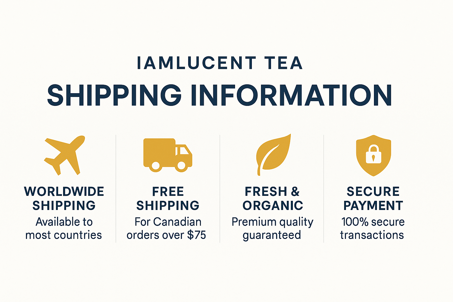 Shipping Information - Worldwide Shipping, Free Shipping, Fresh & Organic, Secure Payment