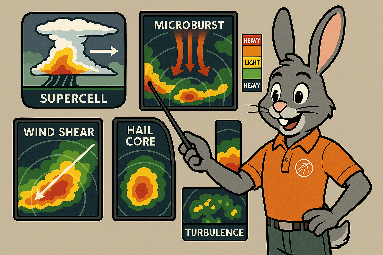 Weather hazard identification on radar displays