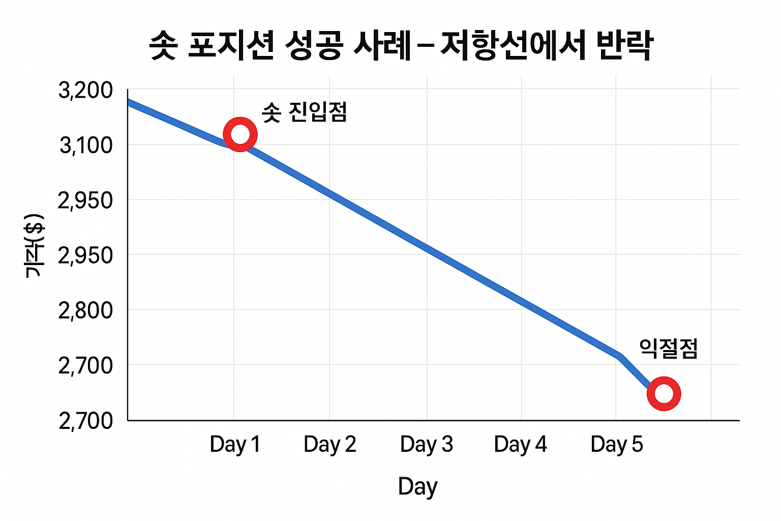 숏 포지션 성공 사례 차트