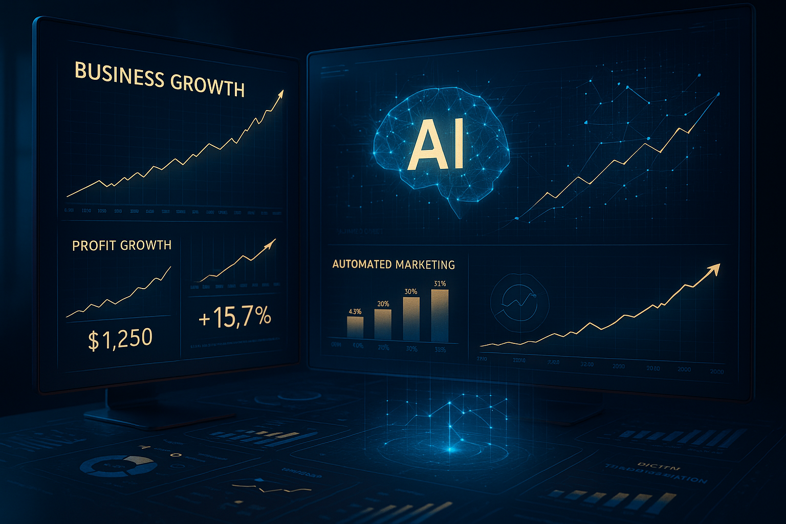 Dashboard de negocio digital con IA