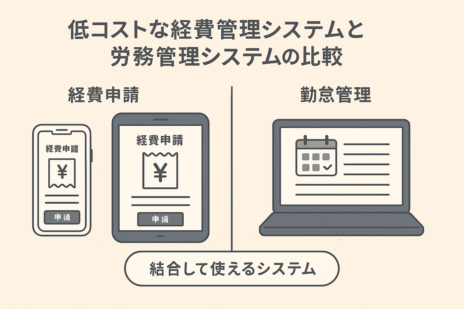 低コストな経費管理システムと労務管理システム