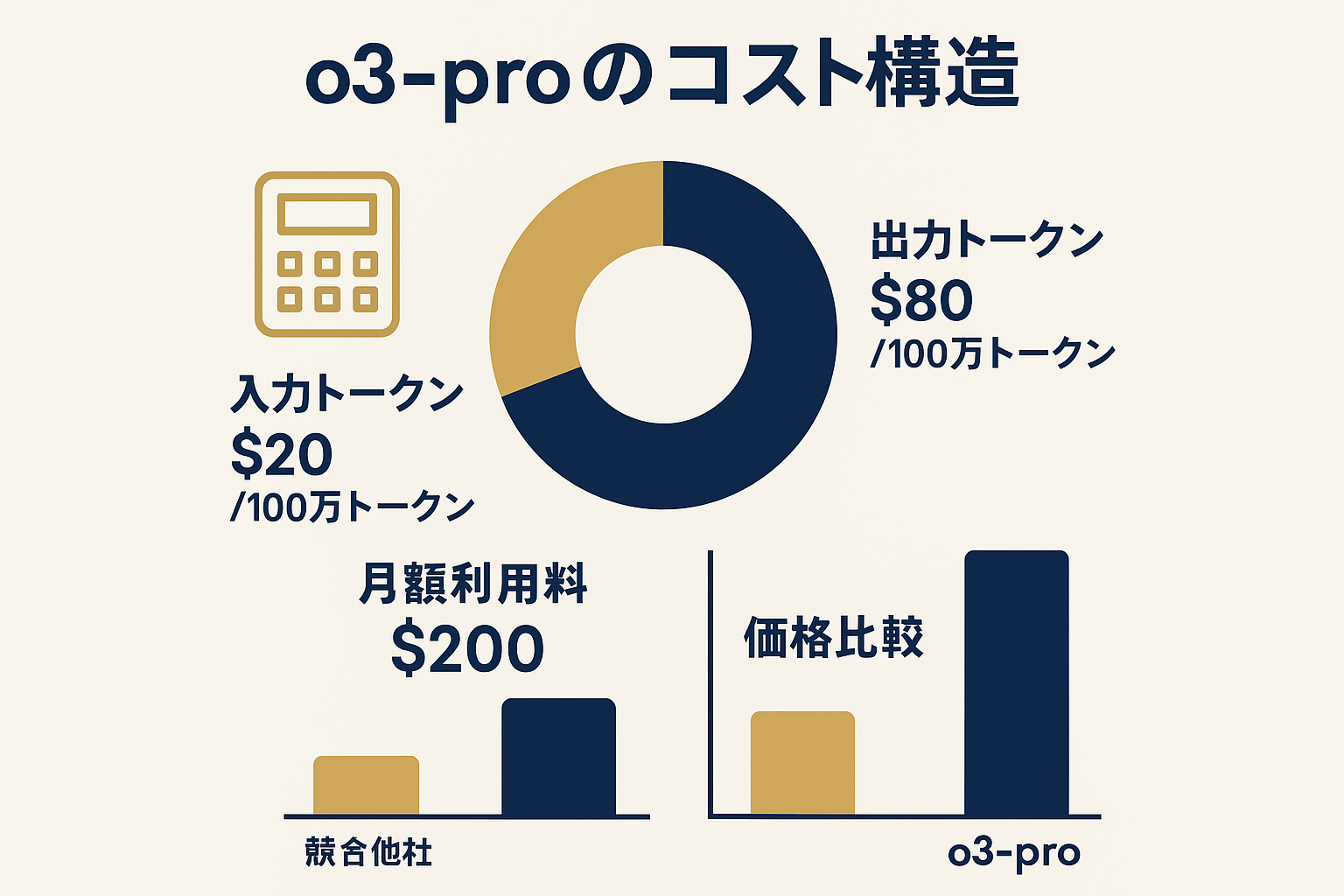 o3-proのコスト構造を示すグラフ