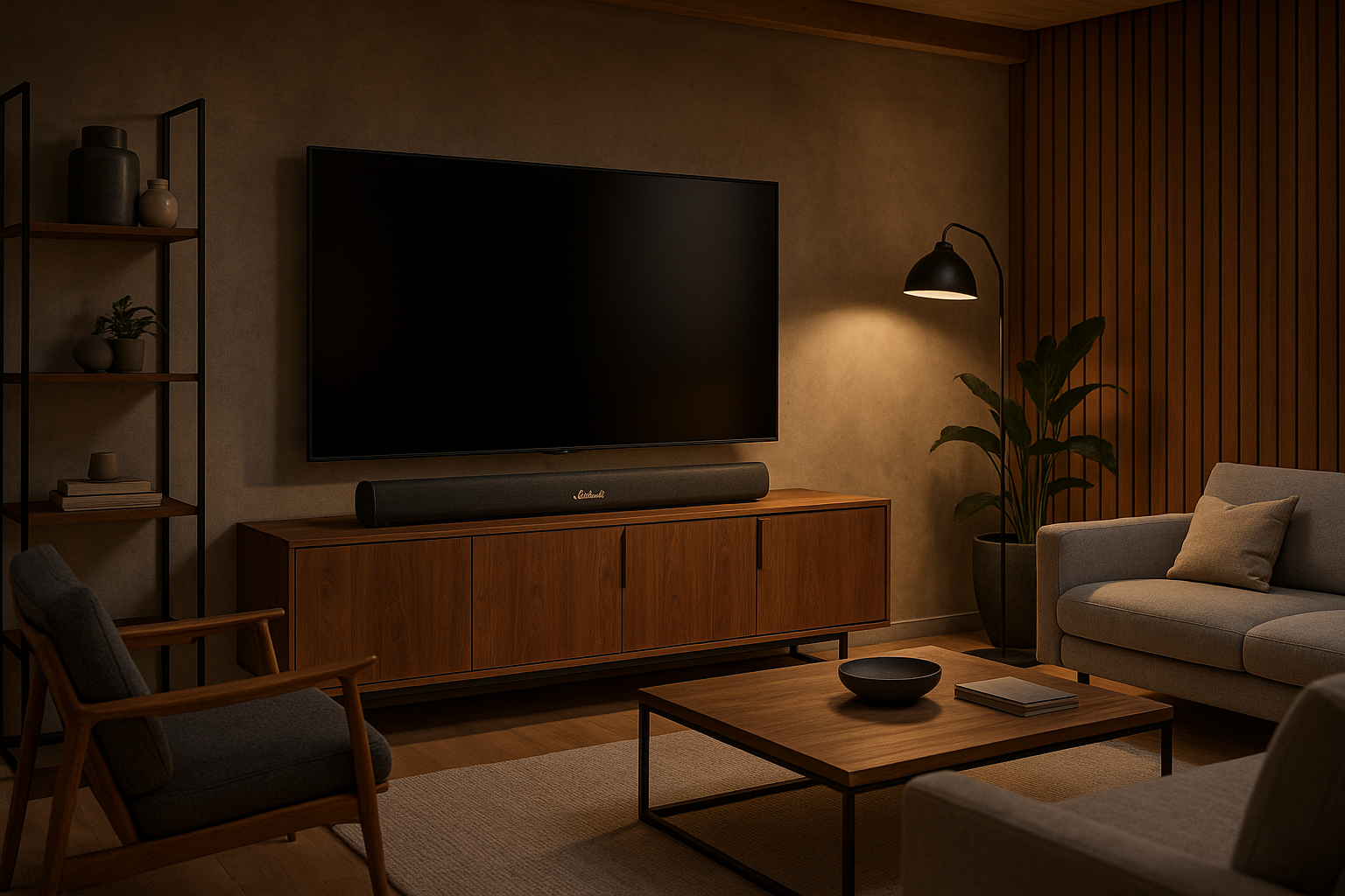 Marshall Heston 120 integrata in ambiente living room luxury contemporaneo