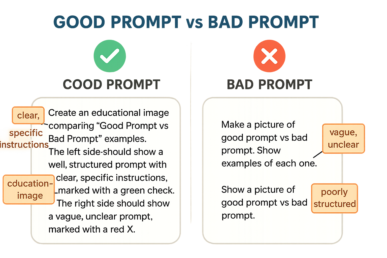 Good vs Bad Prompts