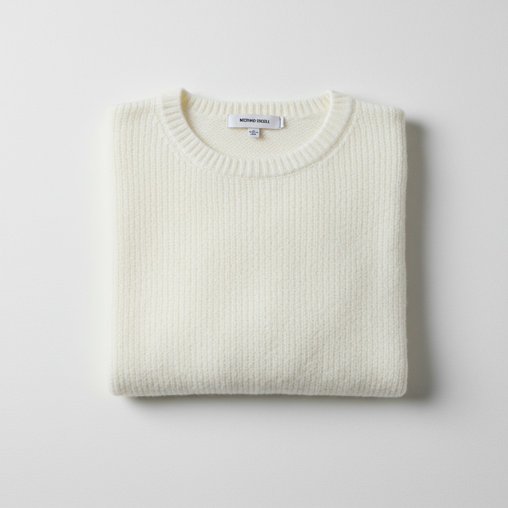 White Merino Wool Sweater