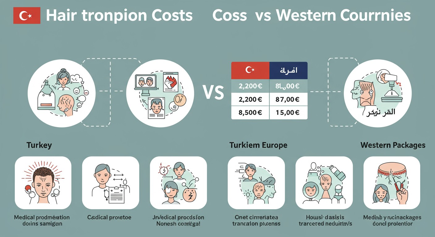 Comparativa de costos de implante capilar: Turquía vs países occidentales