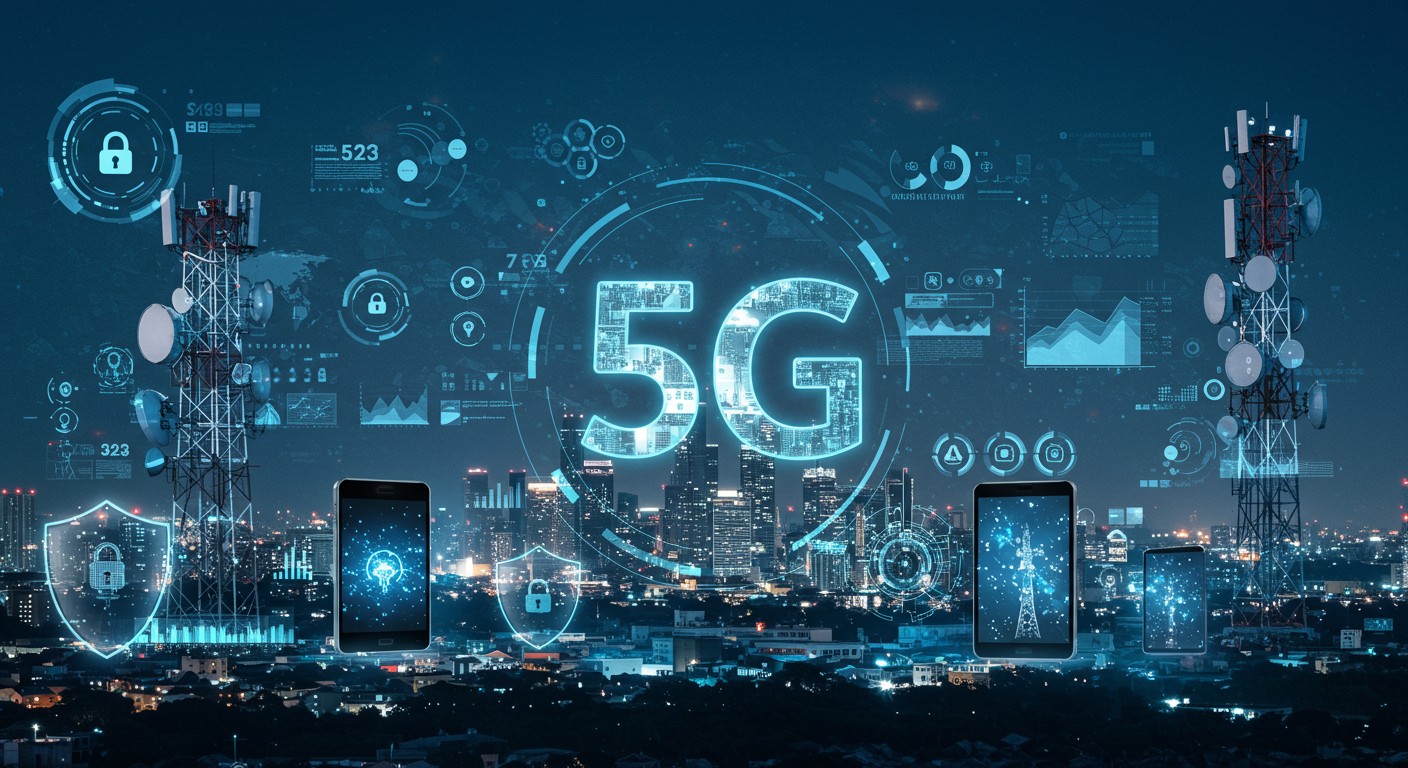 Tecnología 5G con elementos de seguridad y vulnerabilidad