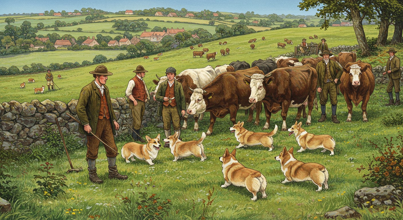 牧畜犬としてのコーギーの歴史的風景