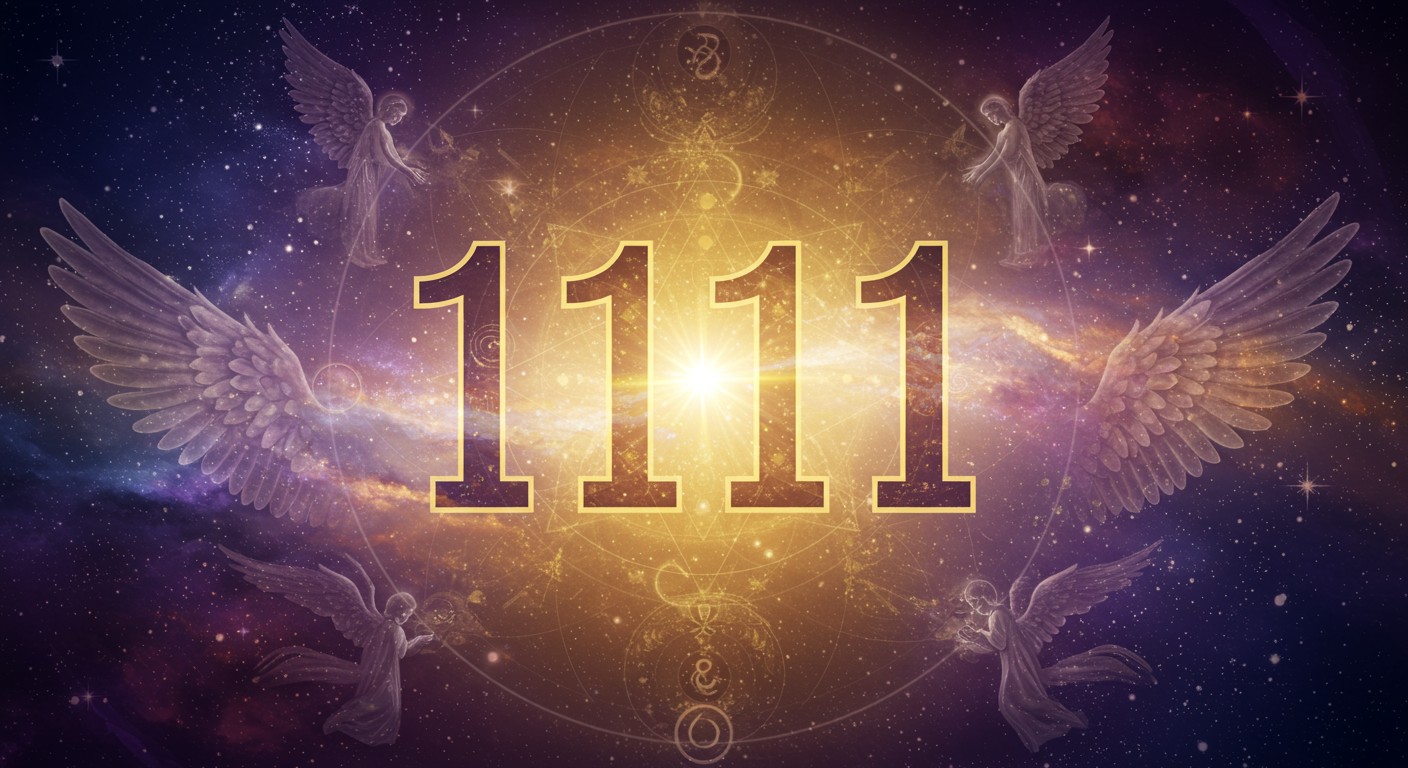 Angel Number 1111 with mystical elements