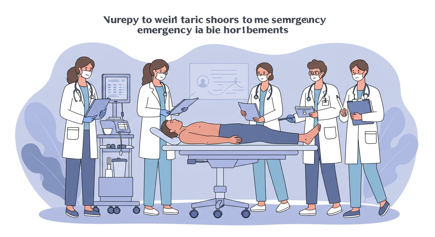 Healthcare professional nursing team responding to psychiatric emergency