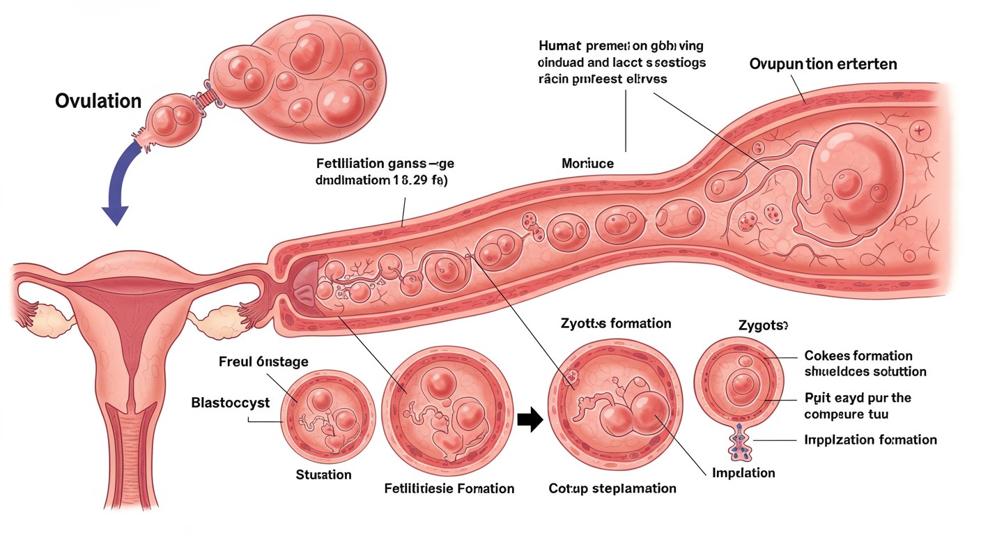Process of fertilization and implantation