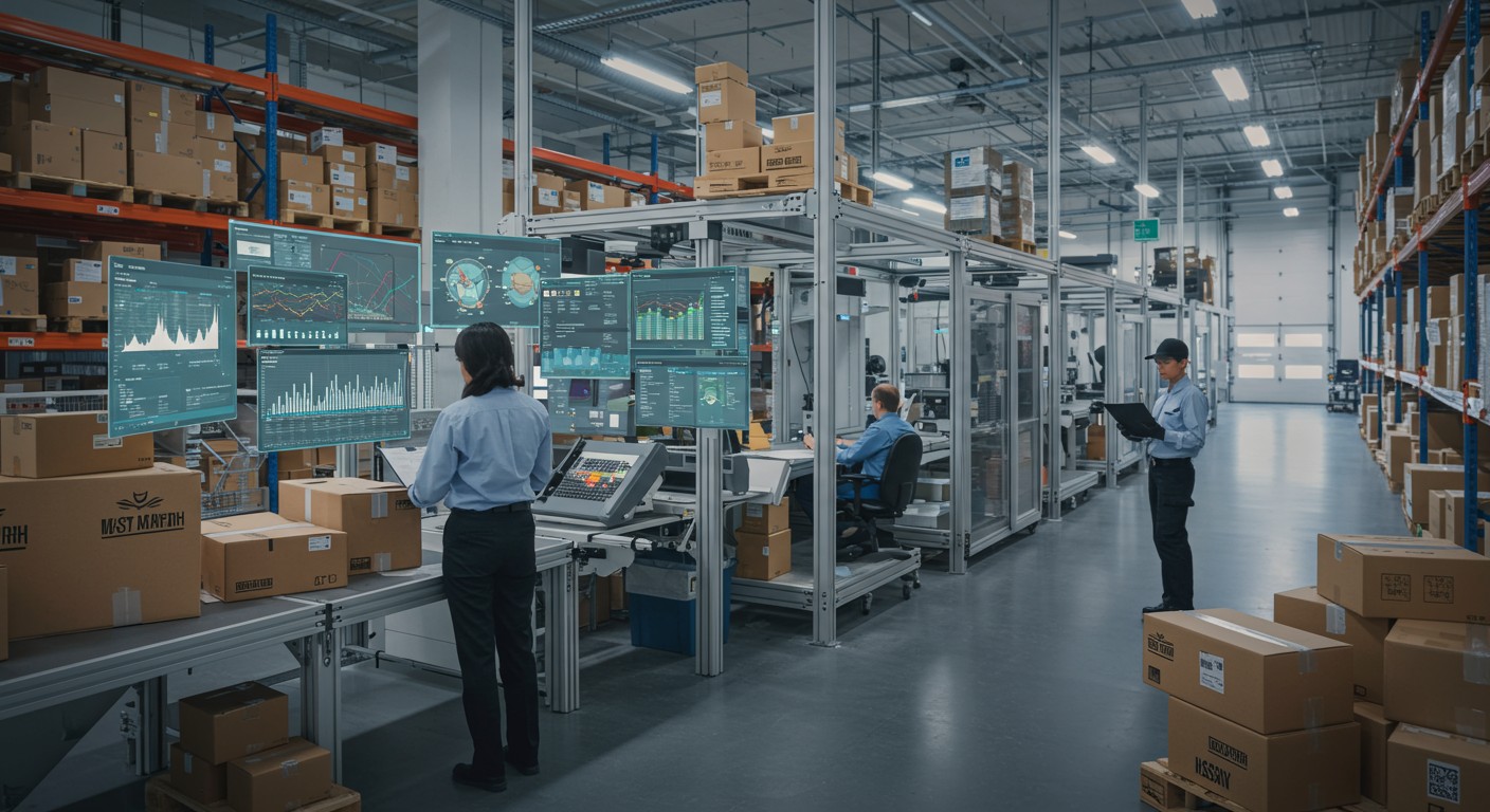 Modern 3PL warehouse with advanced automation