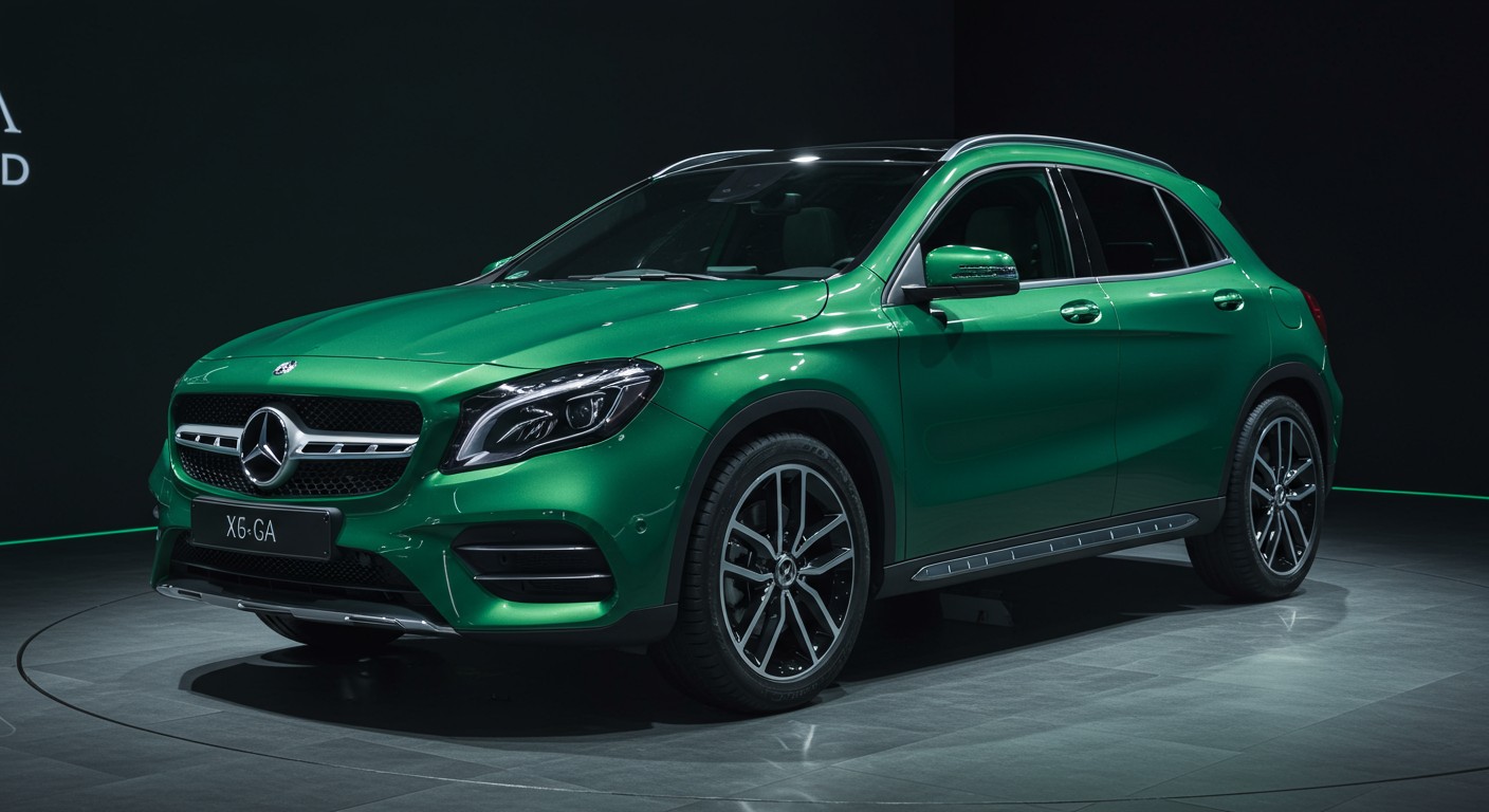 Mercedes GLA 250 in emerald green