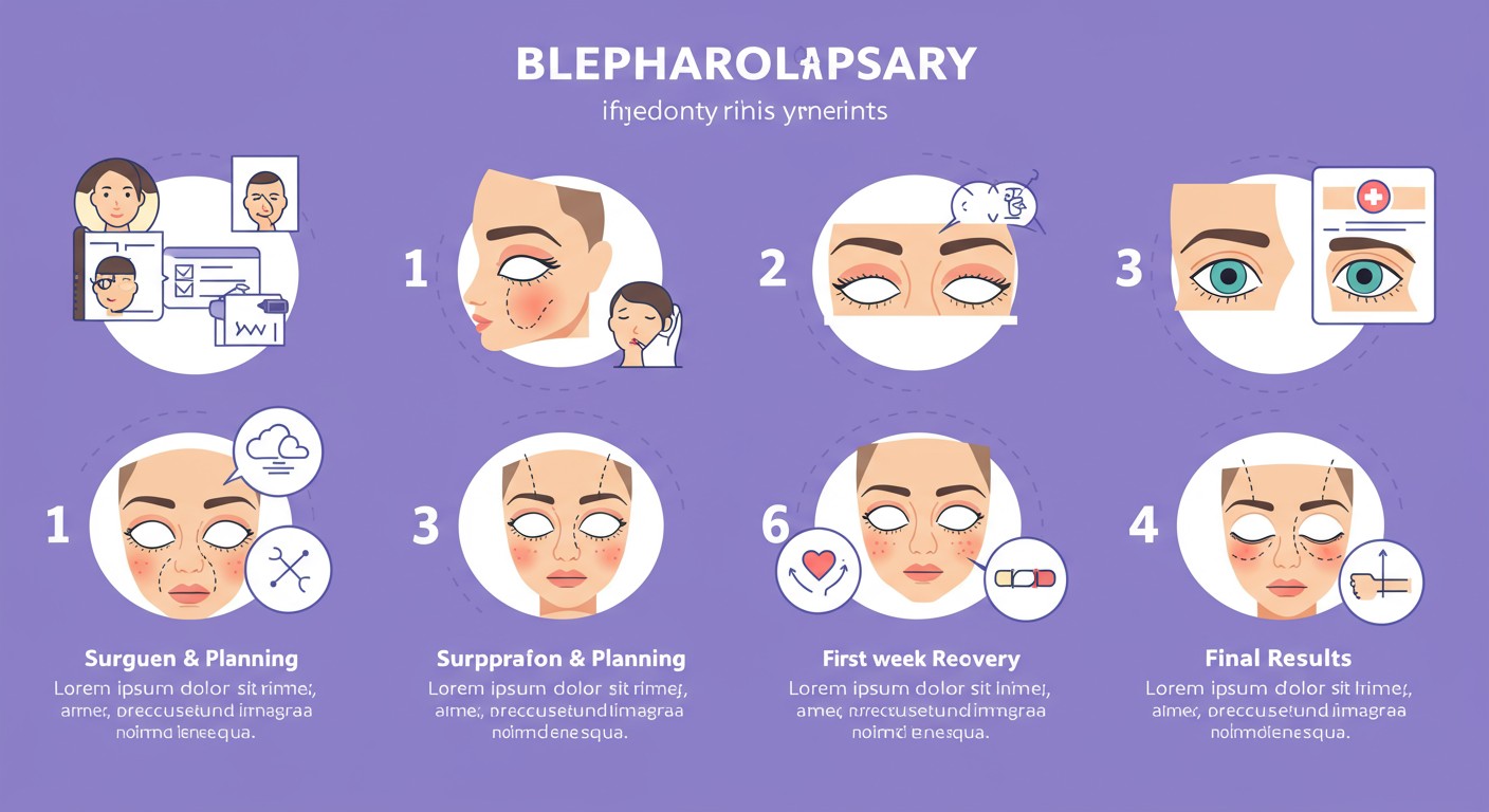 Proceso completo de blefaroplastia desde consulta hasta resultados finales