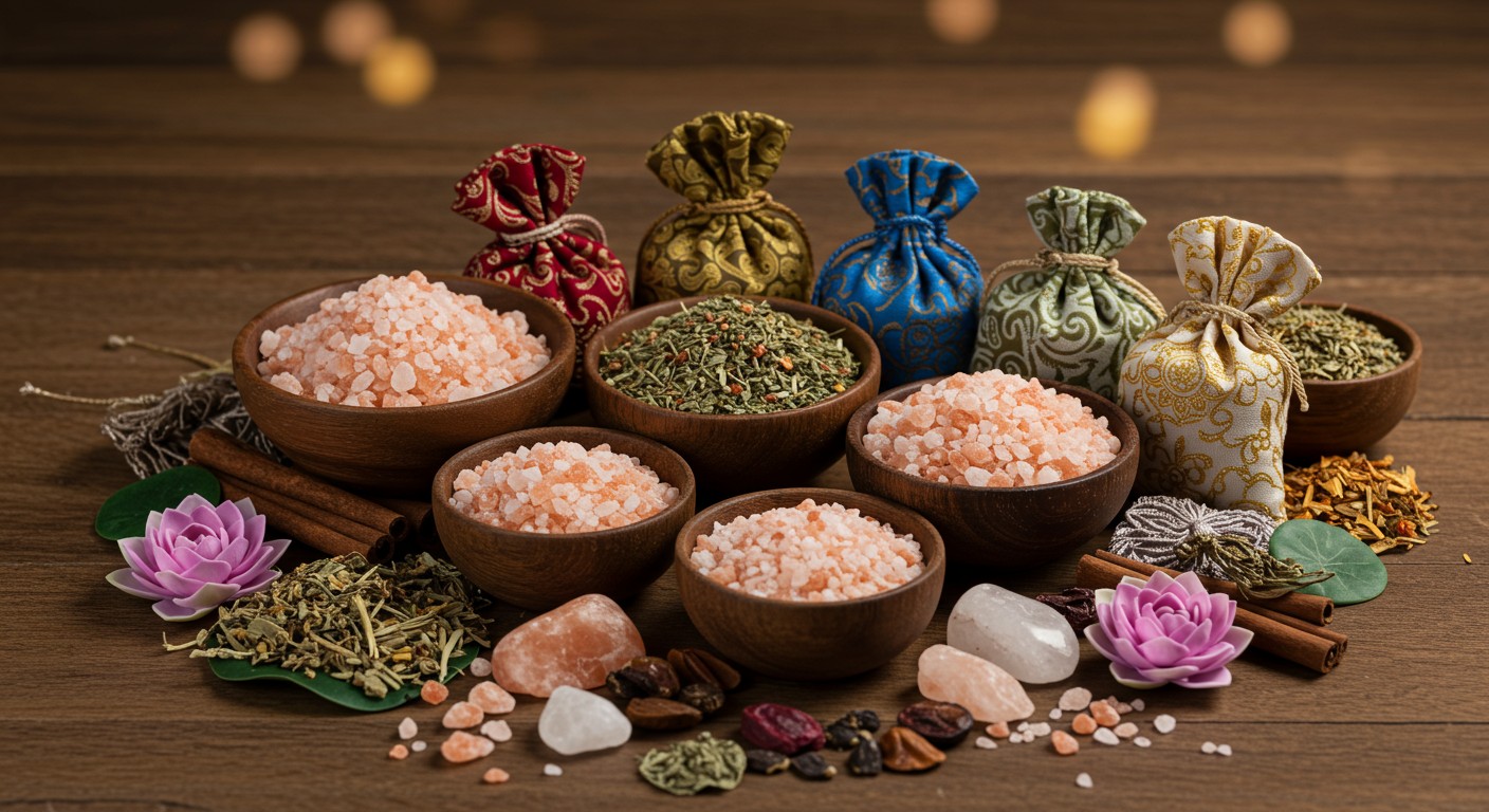 Ingredients for Buddhist Spiritual Salt Pouches