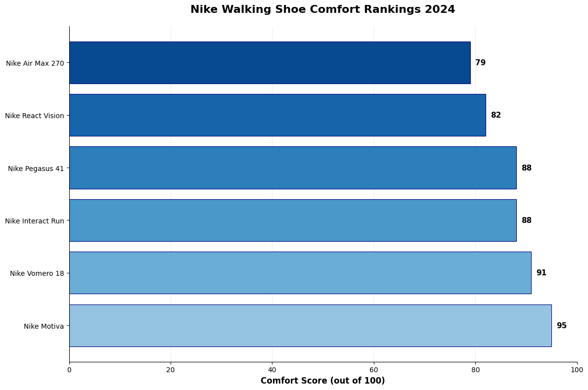 Nike Walking Shoe Comfort Rankings 2024