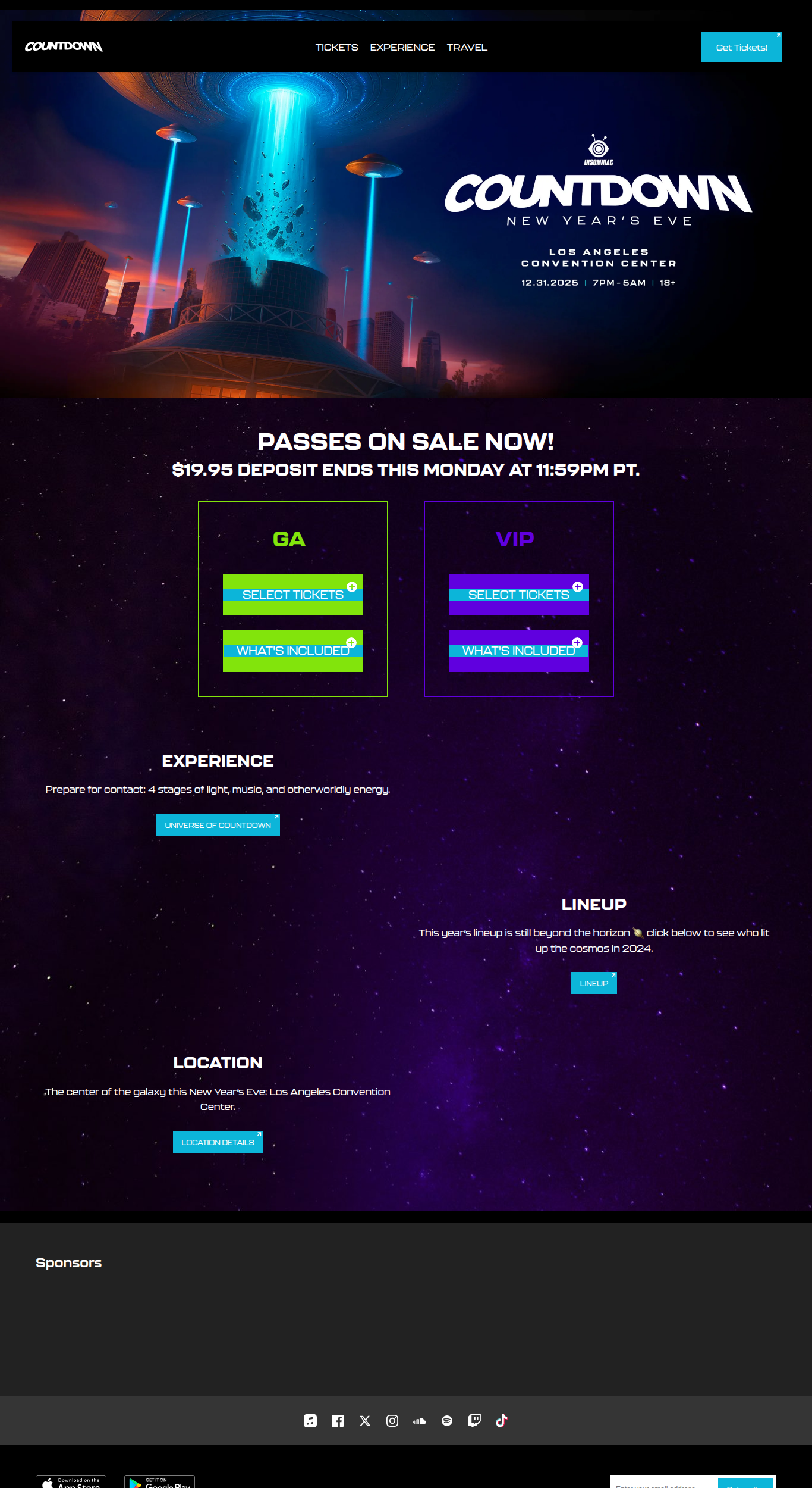 Countdown NYE Homepage