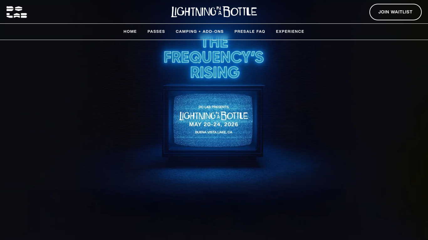 Lightning in a Bottle Homepage