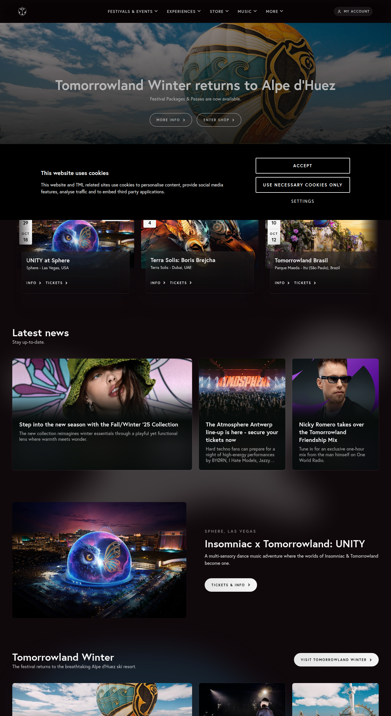 Tomorrowland Homepage