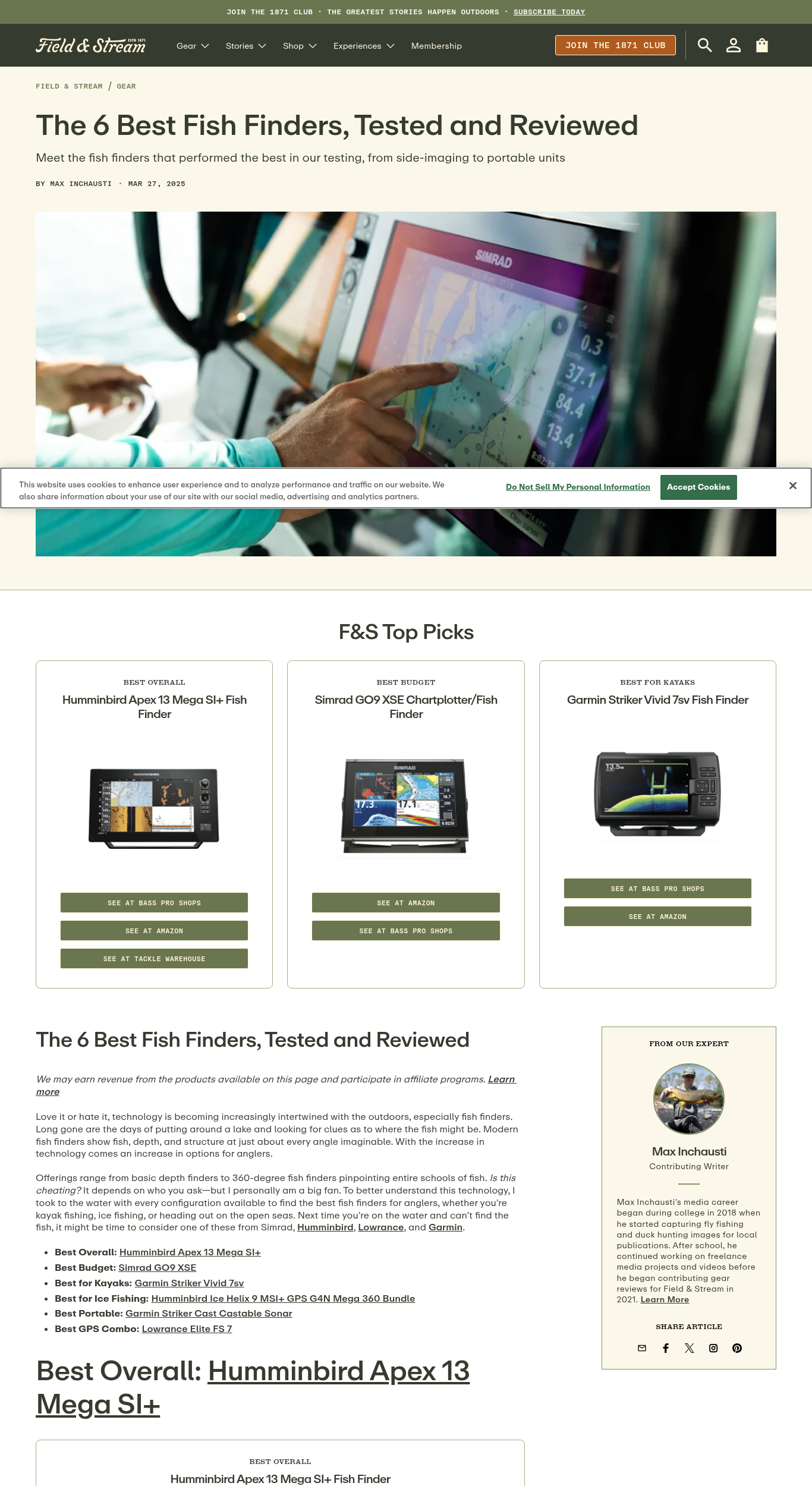 Humminbird Apex 13 Mega SI+ fish finder