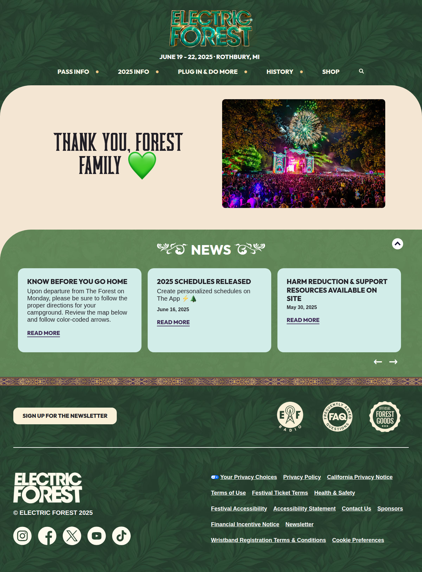Electric Forest Homepage