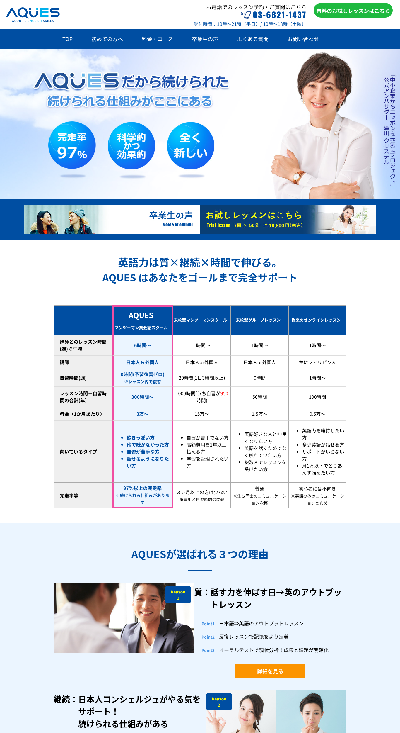 アクエス英会話公式サイト