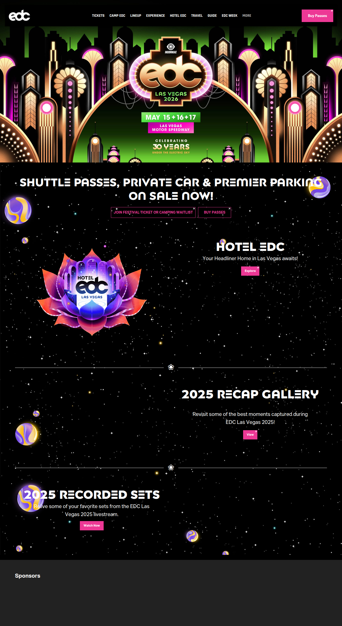 EDC Las Vegas Homepage