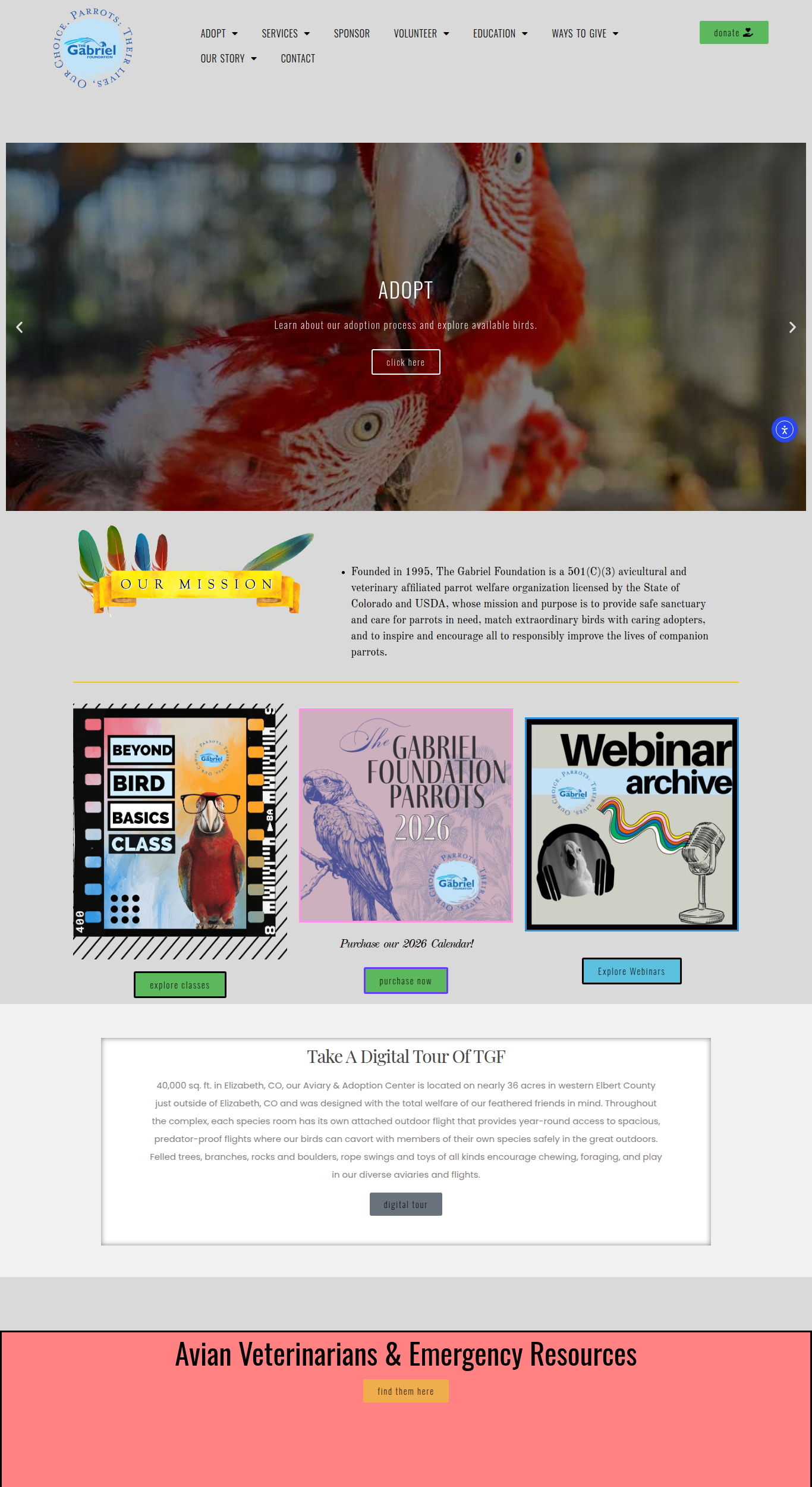 Screenshot of The Gabriel Foundation